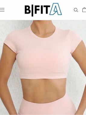 B FIT amazing high  Waist High-Rise Leggings in Misty Pink workout set